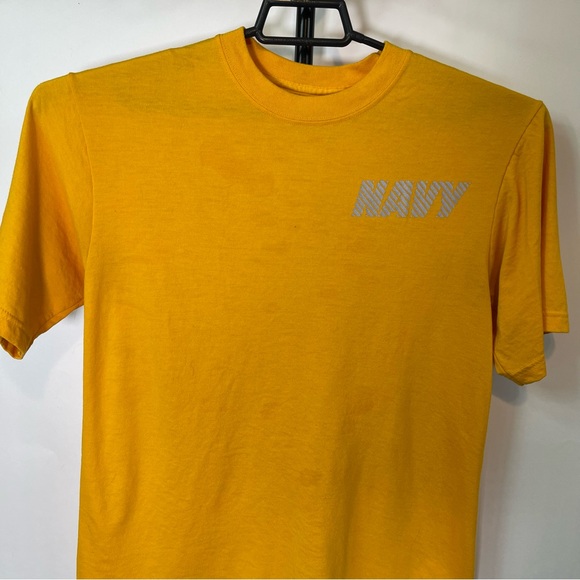 U.S. Navy Neon Yellow Reflective Shirt Size Small Men’s - Picture 2 of 4